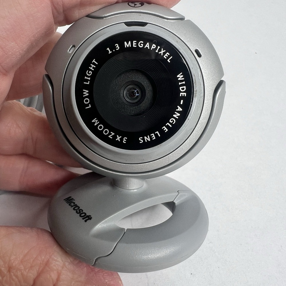 Vintage Microsoft Lifecam webcam VX-6000 HD Wide Angle Lens 3x Digital Zoom